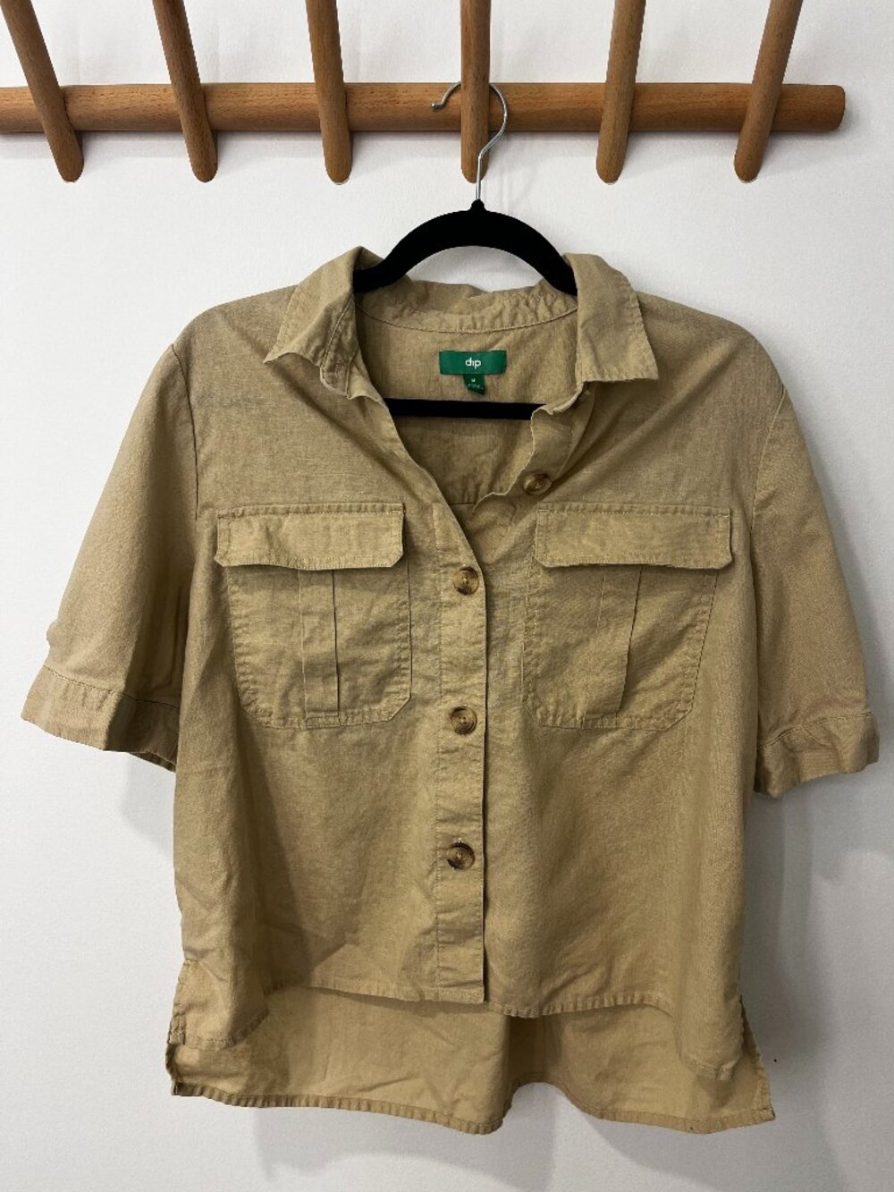 DIP Linen-Cotton Blend Pocket Shirt